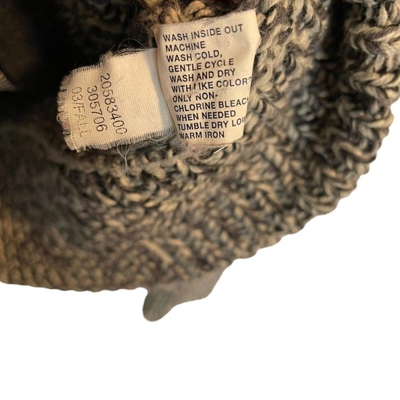 Gap Sweater Vintage Tweed Black and Gray Zip Front, Pockets, Mock Turtleneck M - Picture 6 of 8